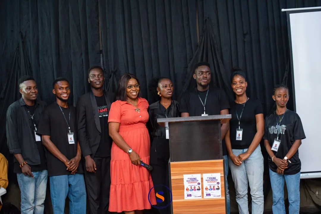 Young ministers gathered at the podium during a WUSH session